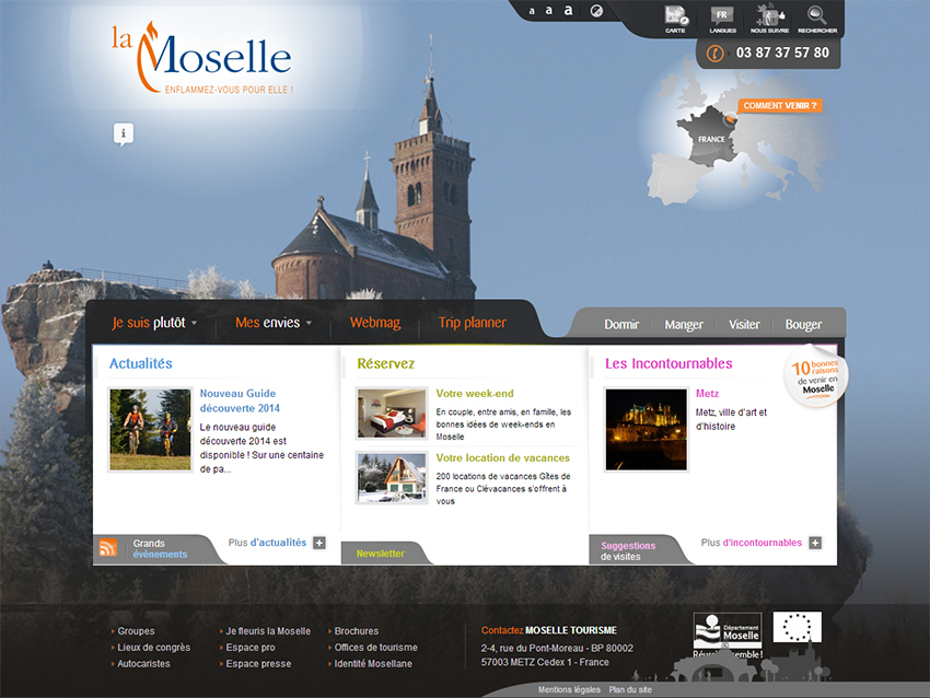 Moselle Tourisme, home page